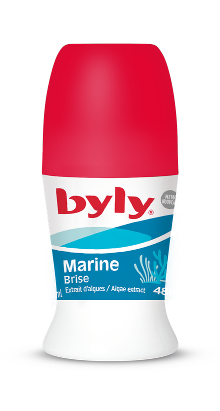 مام ضد تعریق Byly مدل Marine با عصاره نسیم دریایی 48 ساعته