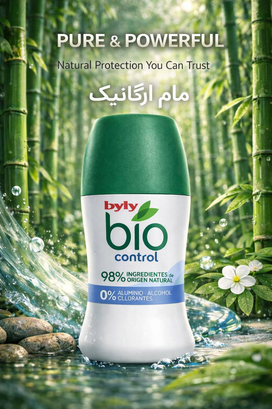 مام ضد تعریق Byly مدل Bio Control ارگانیک 48 ساعته 75 میل