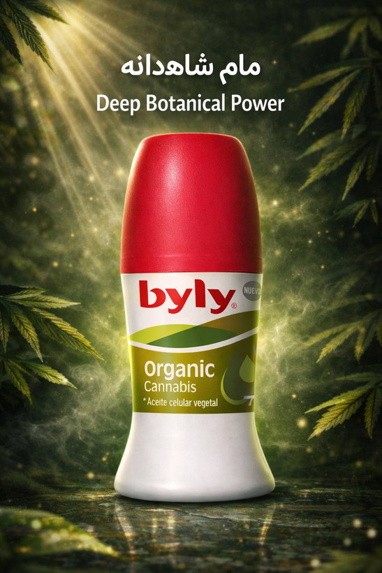 مام ضد تعریق Byly مدل Organic Cannabis عصاره شاهدانه 72 ساعته