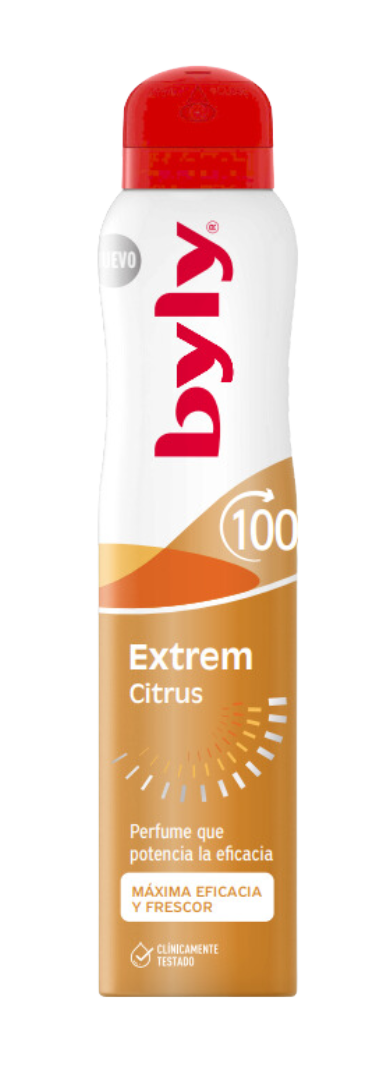 اسپری ضد تعریق Byly مدل Extrem Citrus با رایحه مرکبات 100 ساعته